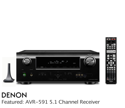 DENON AVR 591 5.1 ch HDMI Repeater 4/1 3D Receiver Audyssey 