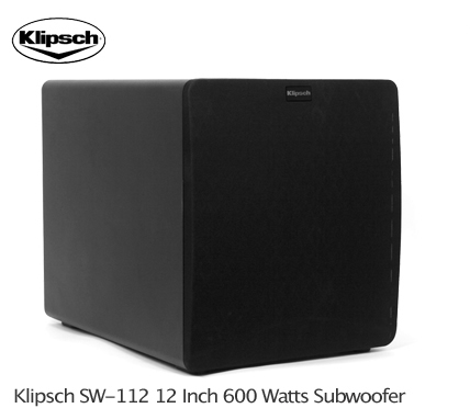 Klipsch SW112 12 inch Powered subwoofer 600 Watts Dynamic Power Front 