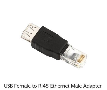 New Black USB Female to RJ45 LAN Ethernet Male Network Converter Adapter