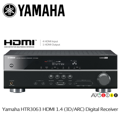 Yamaha HTR3063B 5.1 HD Home Theatre Receiver HDMI 4/1 3D ARC New 