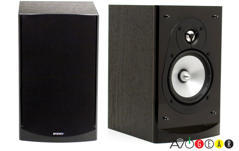 black contents include two 2 energy cb 10 bookshelf speakers warranty 